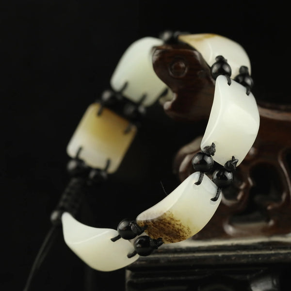 White Jade Bracelet-ToShay.org
