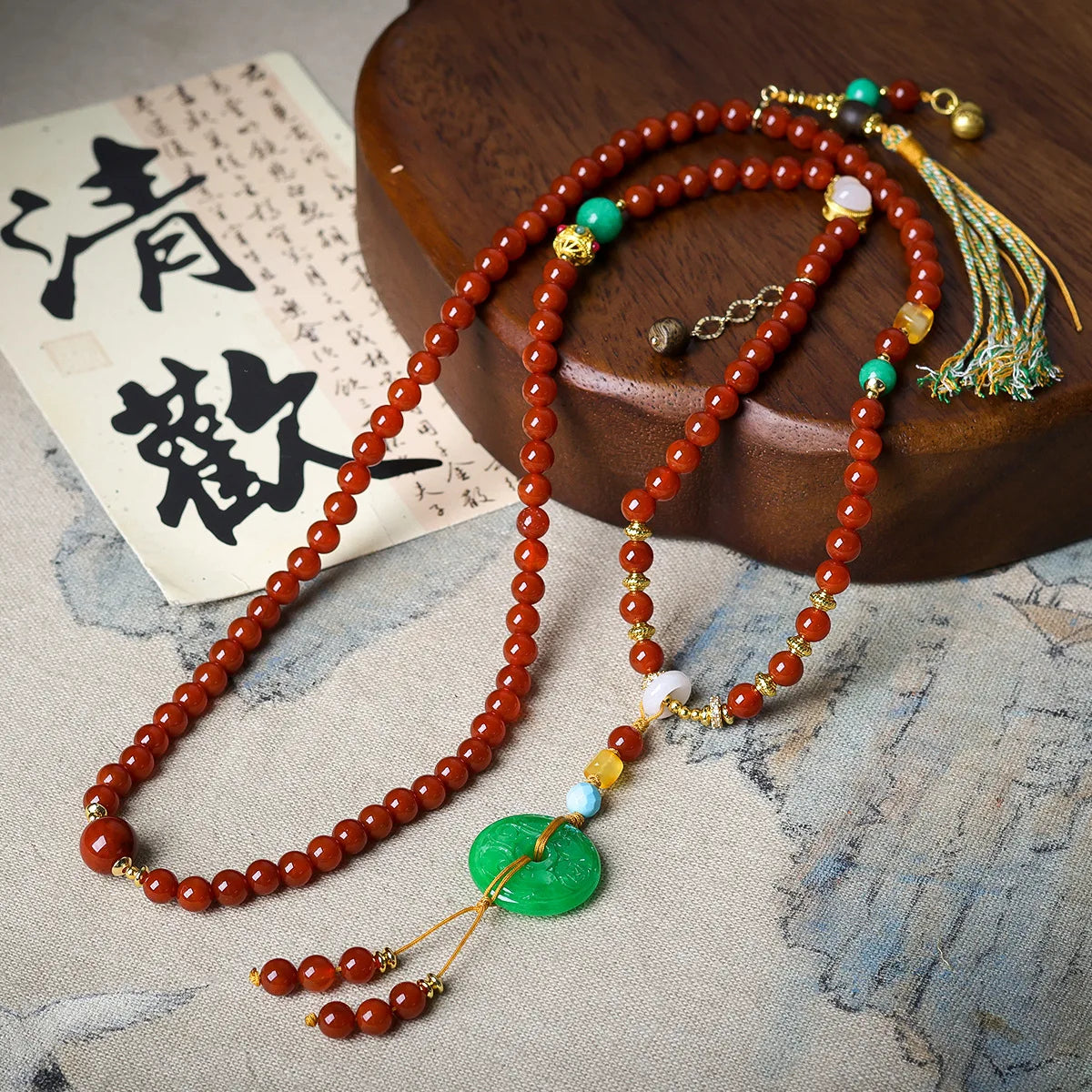 Red Agate Prayer Beads-ToShay.org