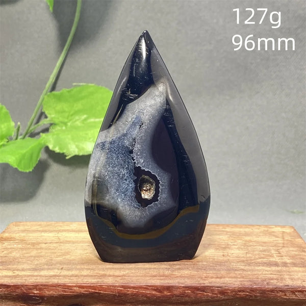 Black Striped Agate Flame-ToShay.org