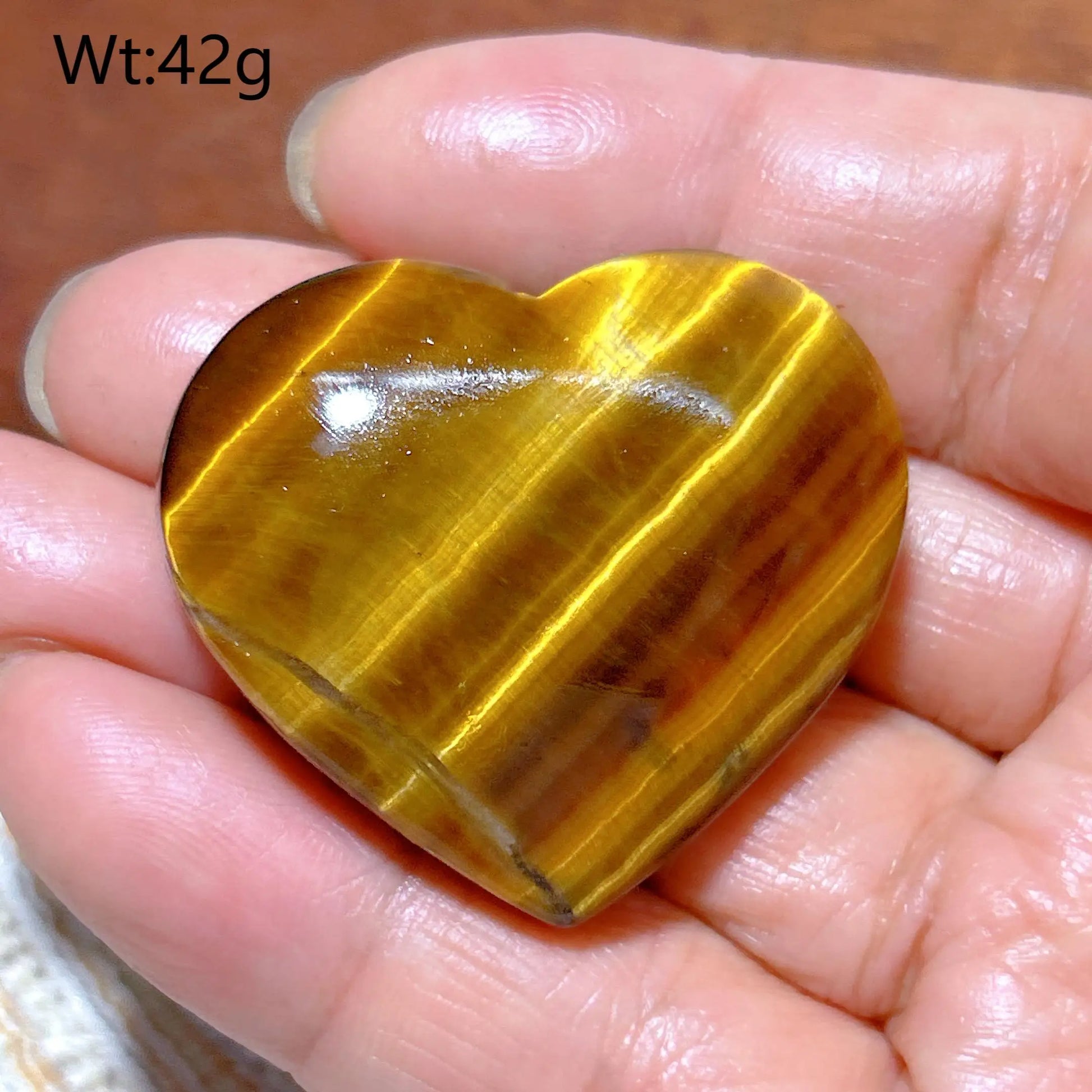Yellow Blue Tiger Eye Heart-ToShay.org