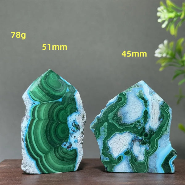 Blue Chrysocolla Malachite Point-ToShay.org