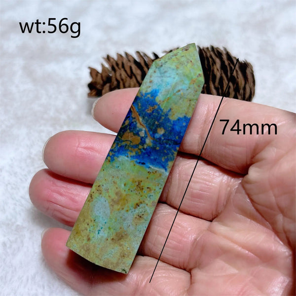 Blue Azurite Chrysocolla Point-ToShay.org