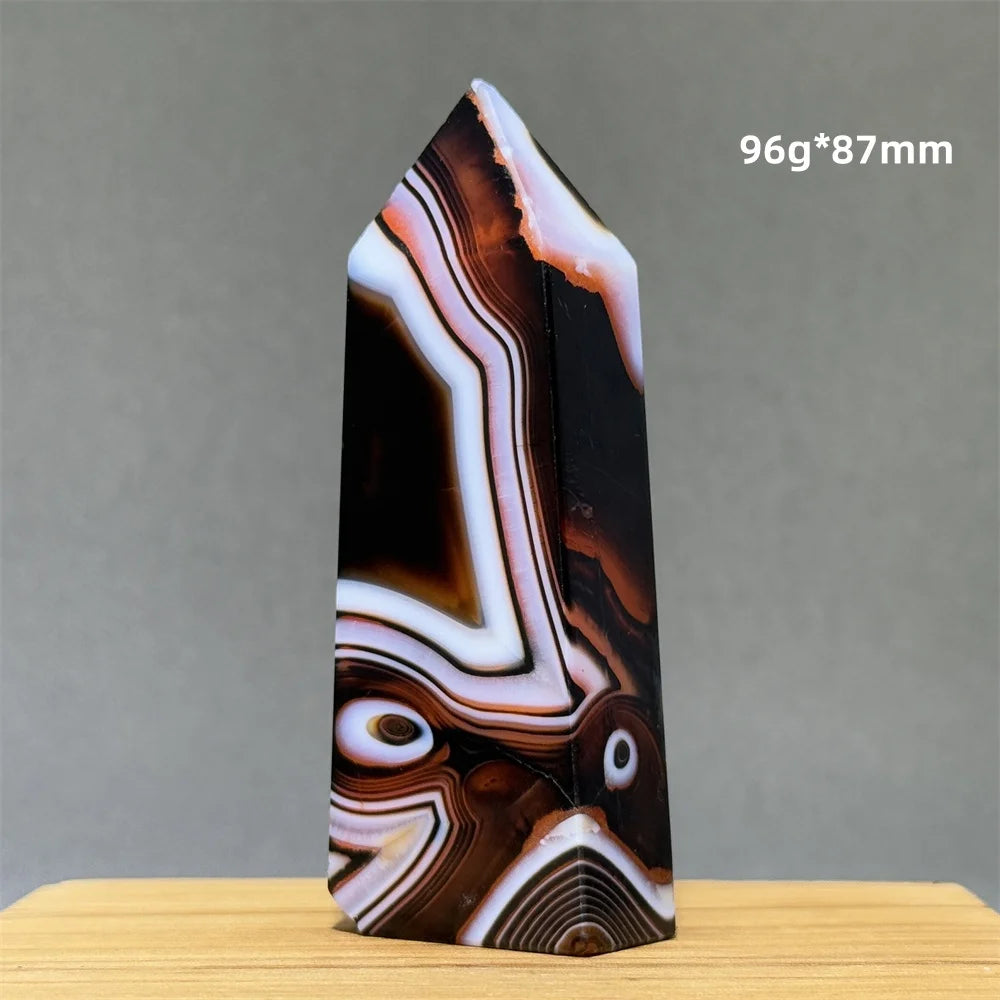 Orange Striped Agate Obelisk-ToShay.org