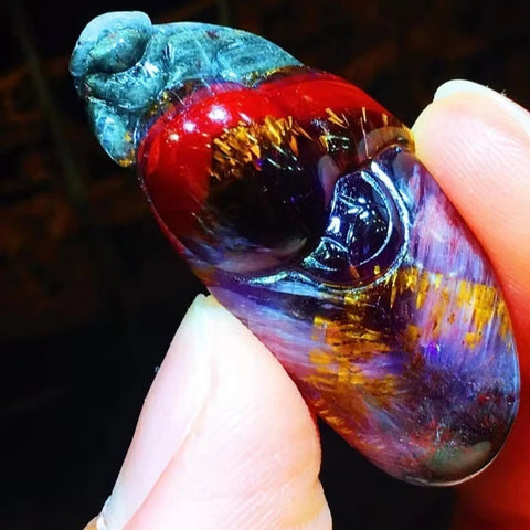 Red Auralite Cacoxenite Pendant-ToShay.org