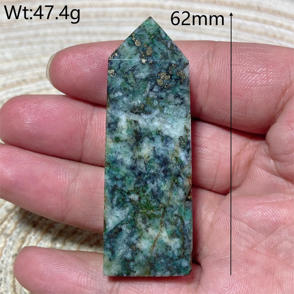 Blue Dioptase Pyrite Tower-ToShay.org