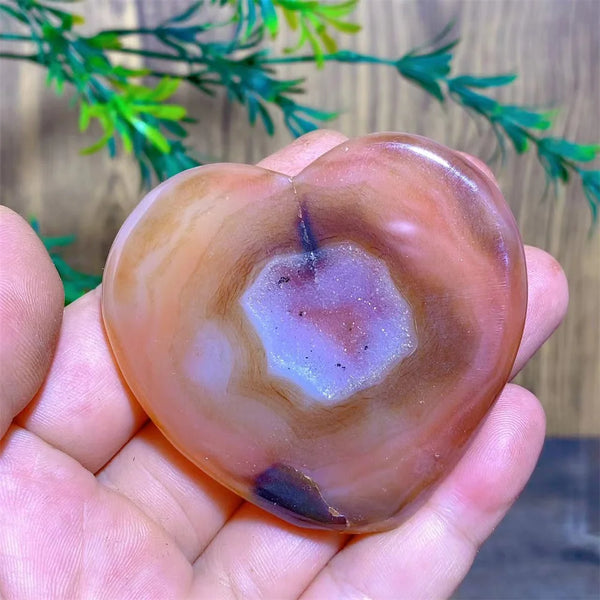 Red Agate Geode Heart-ToShay.org