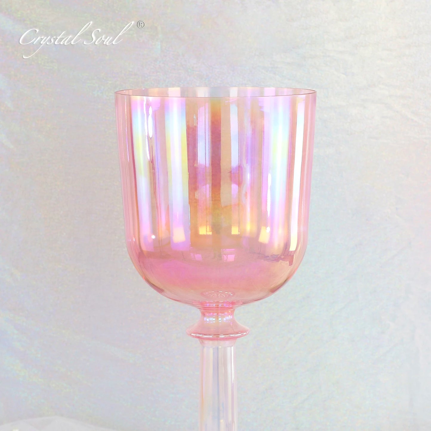 CrystalSoul 432Hz pink Double Headed Crystal Chalice Holy Grail Perfect Pitch Customized Tone-ToShay.org