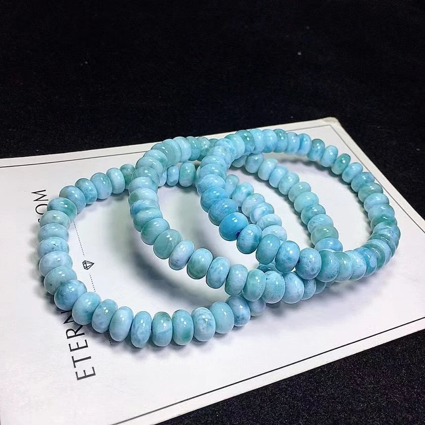 Blue Larimar Bead Bracelet-ToShay.org