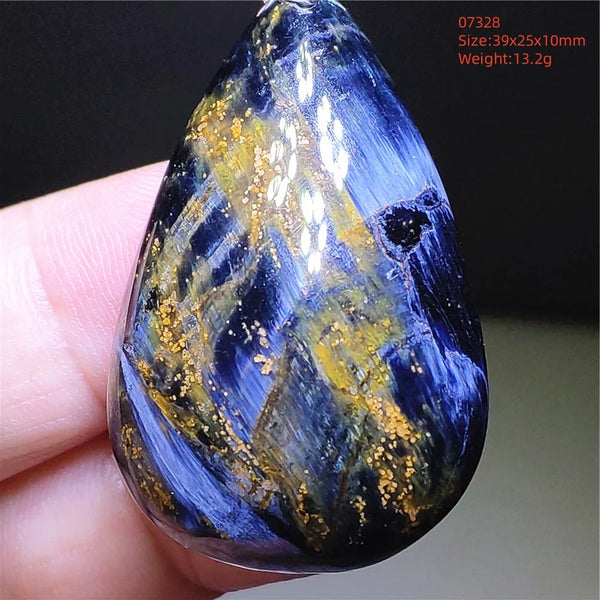 Blue Pietersite Chatoyant Pendant-ToShay.org