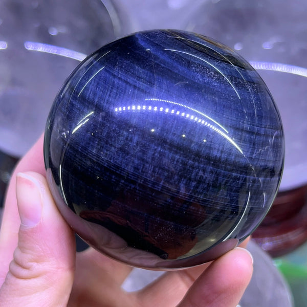 Blue Tiger Eye Jasper Ball-ToShay.org