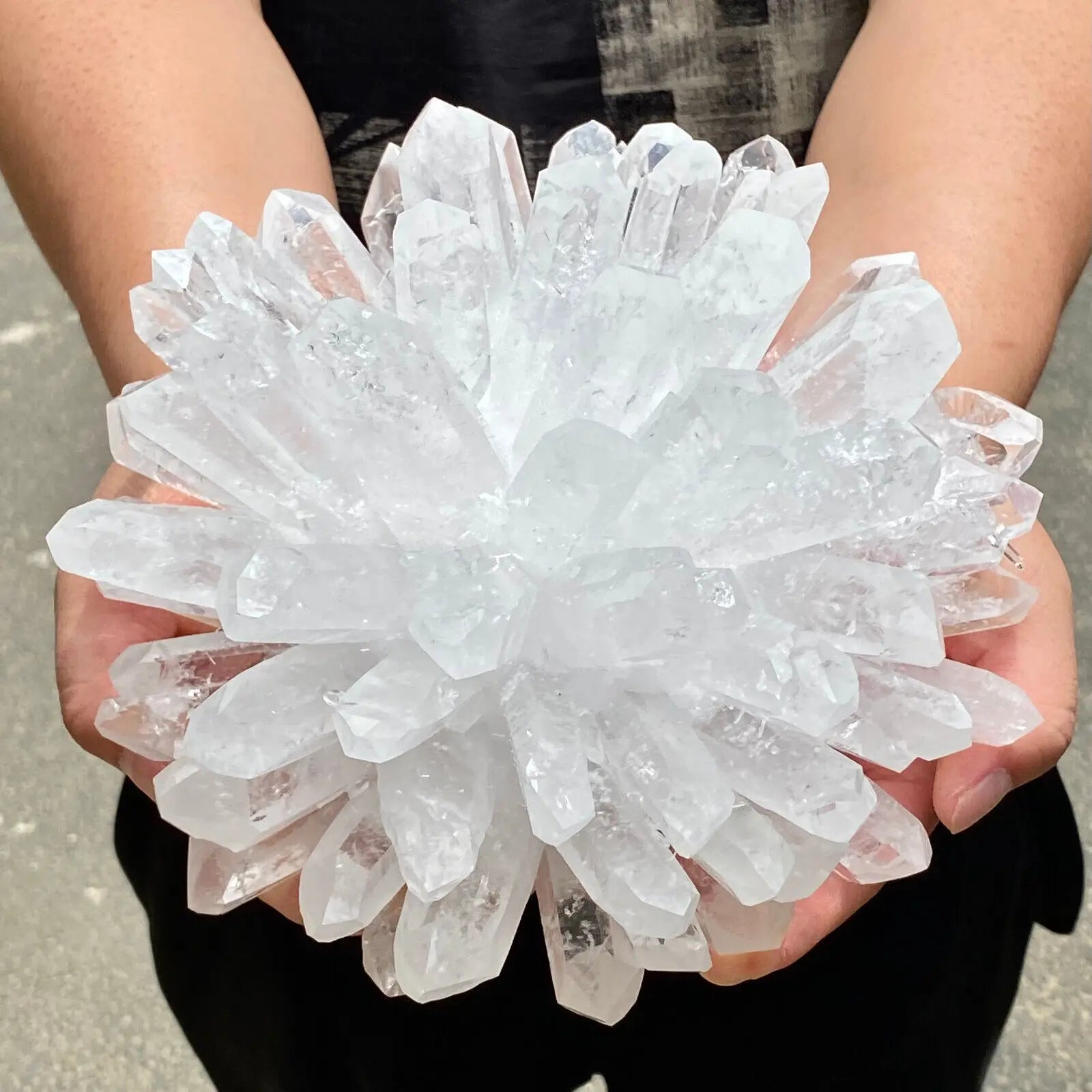 White Quartz Crystal Cluster-ToShay.org