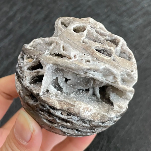 Purple Sphalerite Geode Ball-ToShay.org