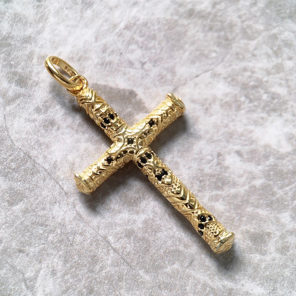 Gold Jewel Cross Pendant-ToShay.org
