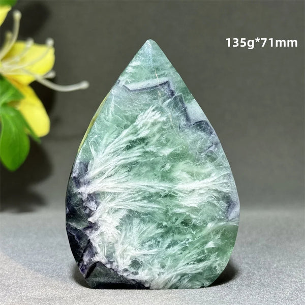Green Feather Fluorite Torch-ToShay.org