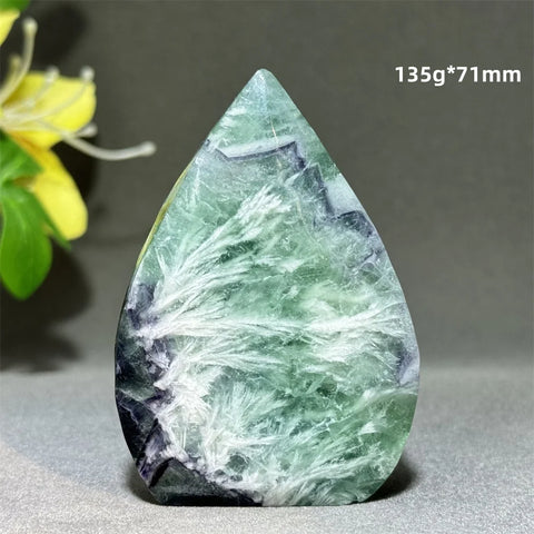 Green Feather Fluorite Torch-ToShay.org