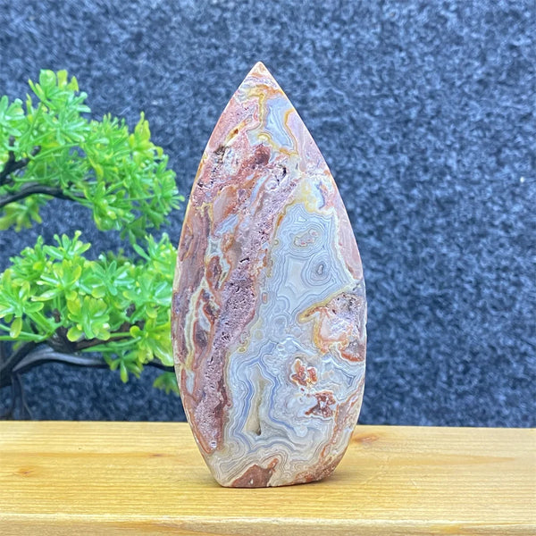 Blue Lace Agate Torch-ToShay.org