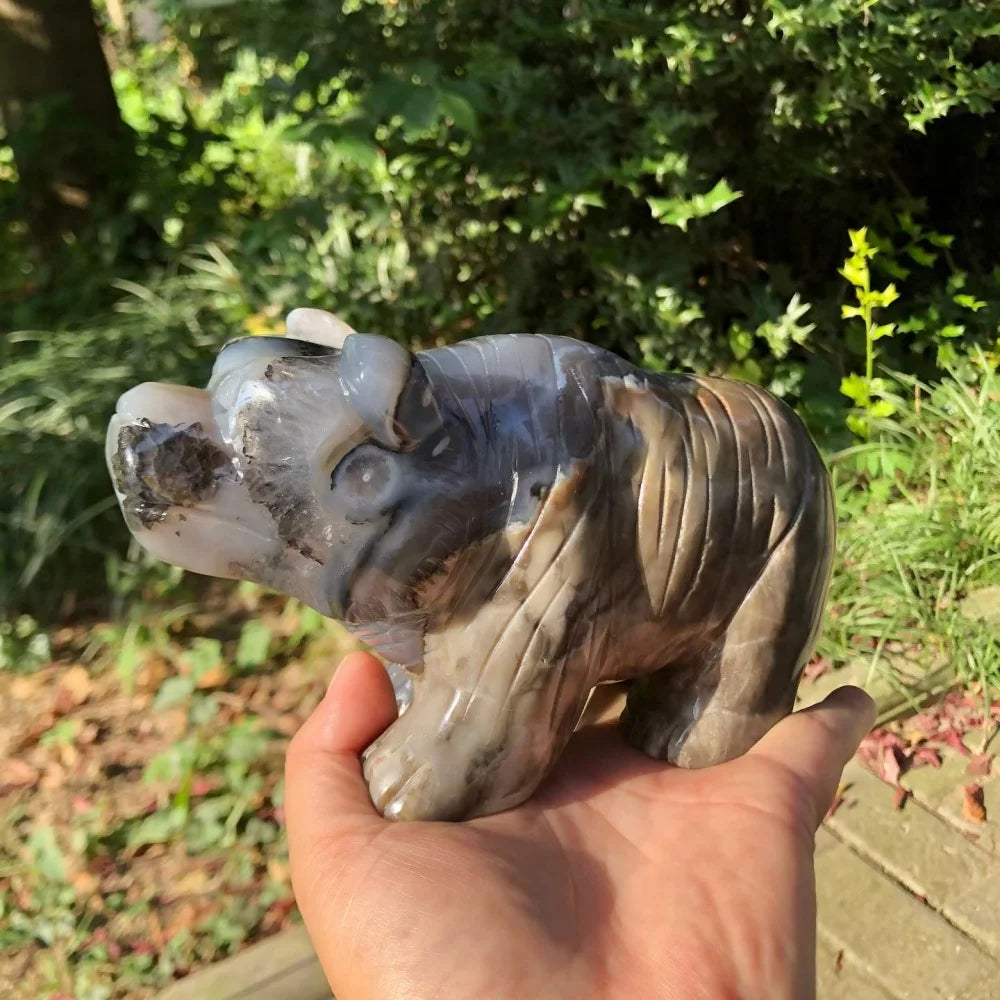 Grey Volcanic Agate Bear-ToShay.org