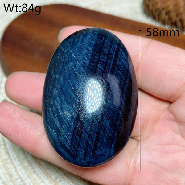 Blue Tiger Eye Palm Stone-ToShay.org