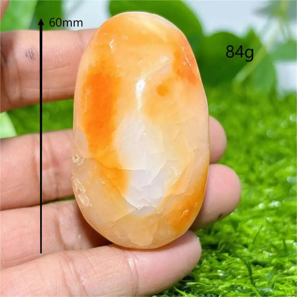 Orange Carnelian Palm Stone-ToShay.org