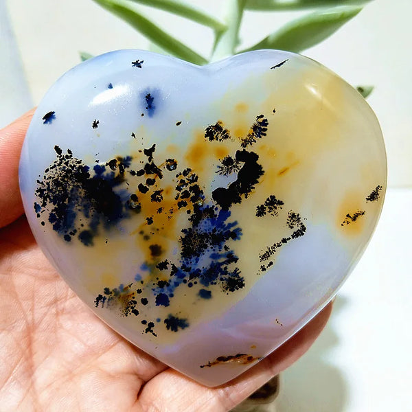 Yellow Moss Agate Heart-ToShay.org
