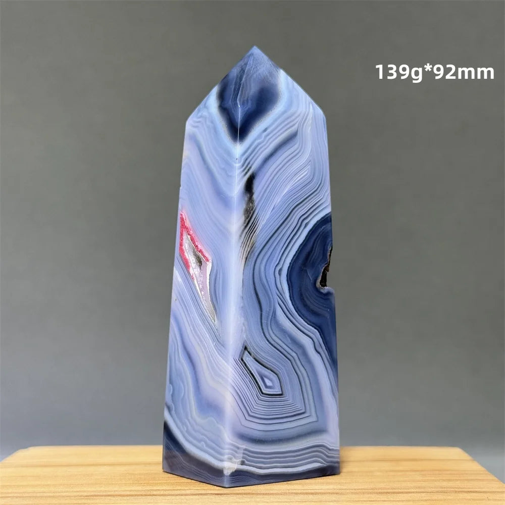 Blue Striped Agate Tower-ToShay.org