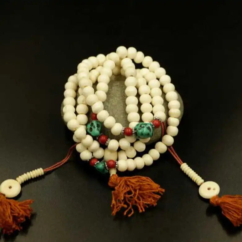 White Yak Bone Beads-ToShay.org