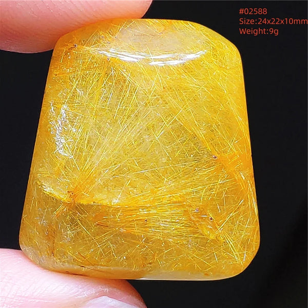 Gold Rutilated Quartz Pendant-ToShay.org