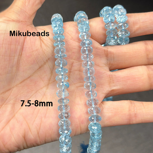 Blue Topaz Rondelle Beads-ToShay.org