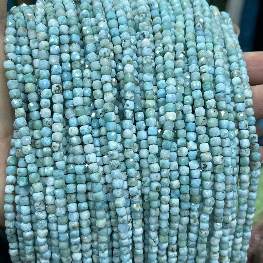 Blue Larimar Square Beads-ToShay.org