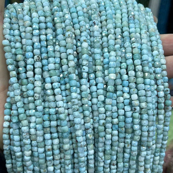 Blue Larimar Square Beads-ToShay.org