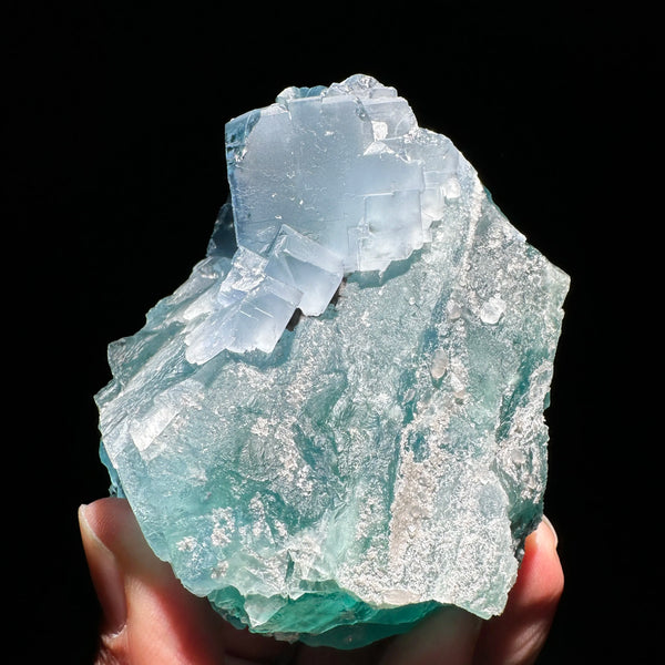 Blue Fluorite Mineral Crystal-ToShay.org