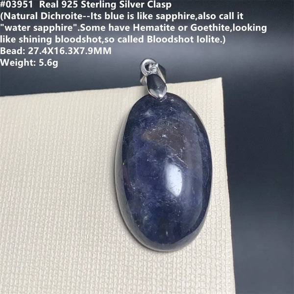 Red Blue Cordierite Pendants-ToShay.org