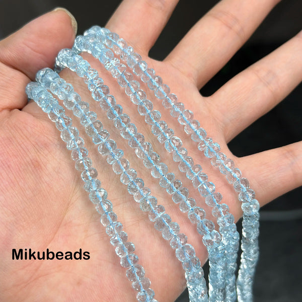 Blue Topaz Rondelle Beads-ToShay.org