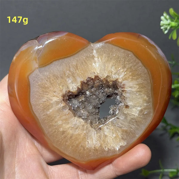 Red Agate Geode Heart-ToShay.org