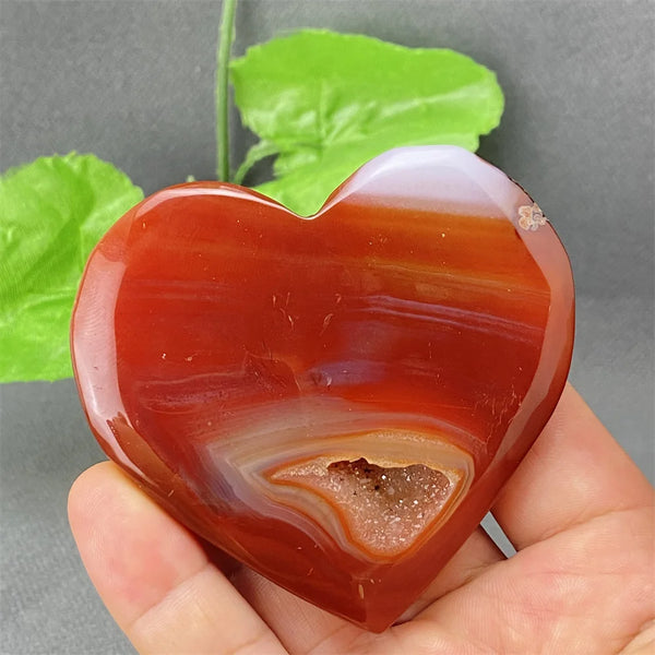Red Agate Geode Heart-ToShay.org