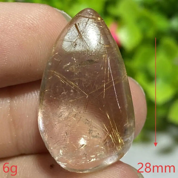 Gold Hair Rutilated Quartz Pendant-ToShay.org