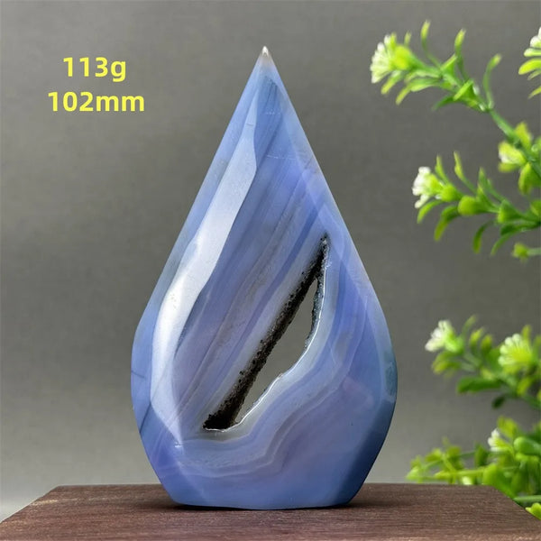 Blue Agate Geode Torch-ToShay.org