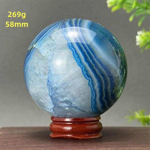 Blue Agate Ball-ToShay.org