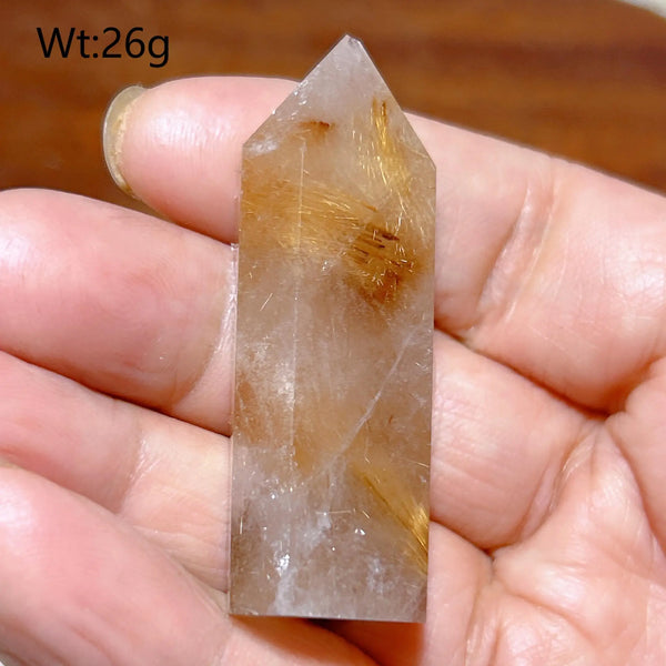 Gold Rutilated Crystal Point-ToShay.org