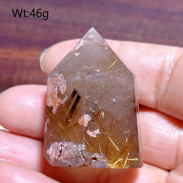 Gold Rutilated Crystal Point-ToShay.org