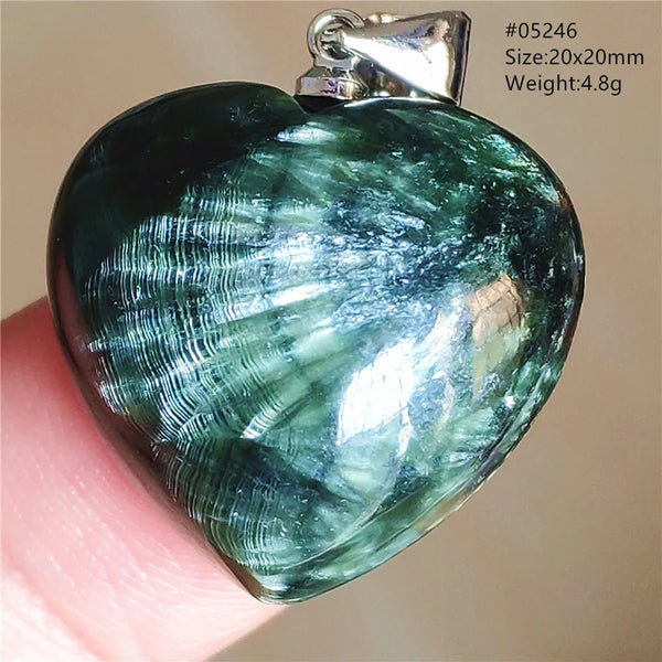 Green Seraphinite Pendant-ToShay.org