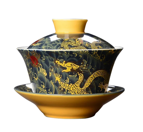 Dragon Gaiwan Ceramic Tea Bowl-ToShay.org