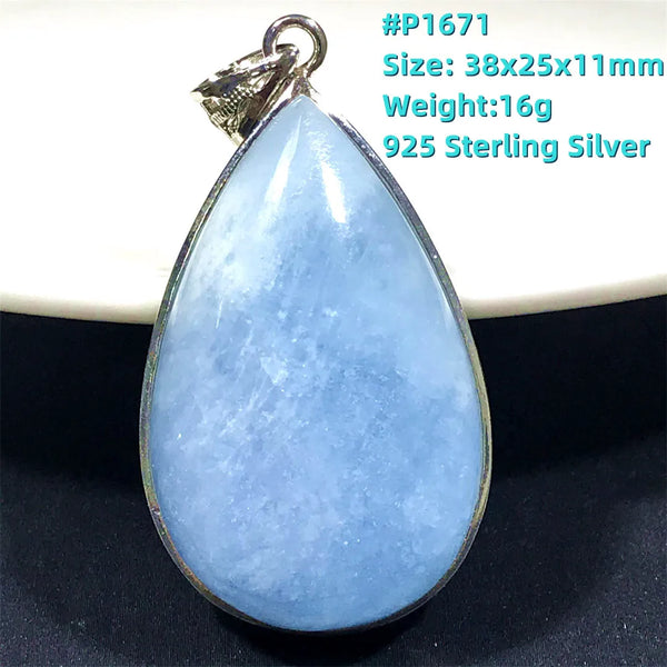 Blue Aquamarine Pendent-ToShay.org
