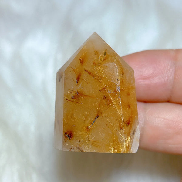 Gold Rutilated Crystal Point-ToShay.org