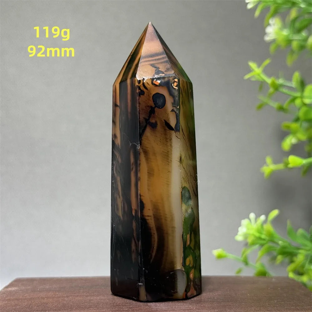 Black Red Agate Stripe Obelisk-ToShay.org