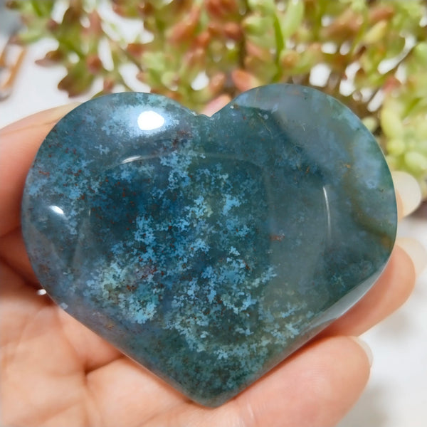 Green Moss Agate Heart-ToShay.org