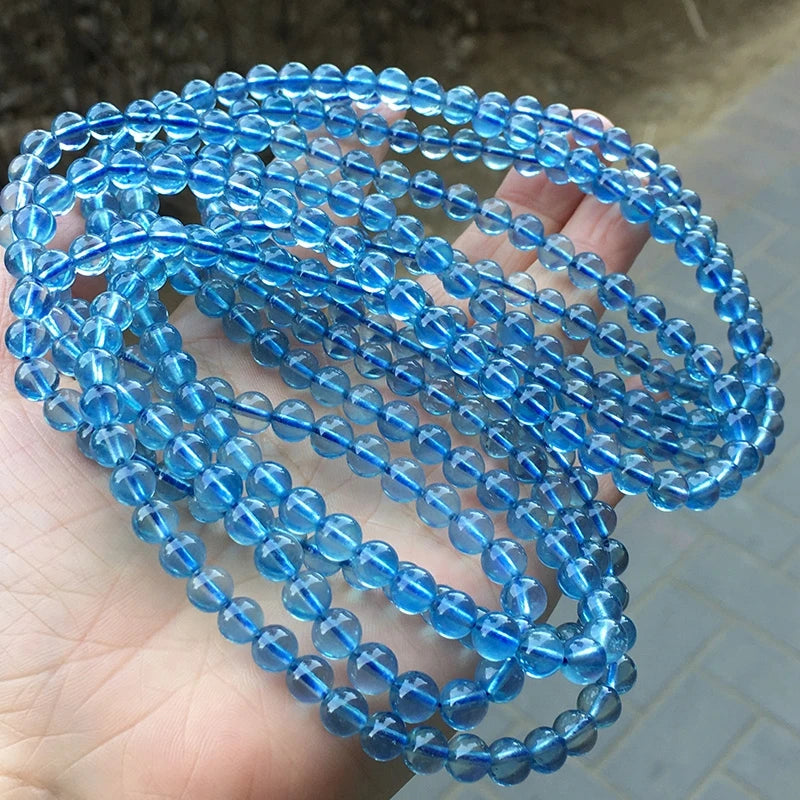 Blue Aquamarine Wrap Bracelet-ToShay.org