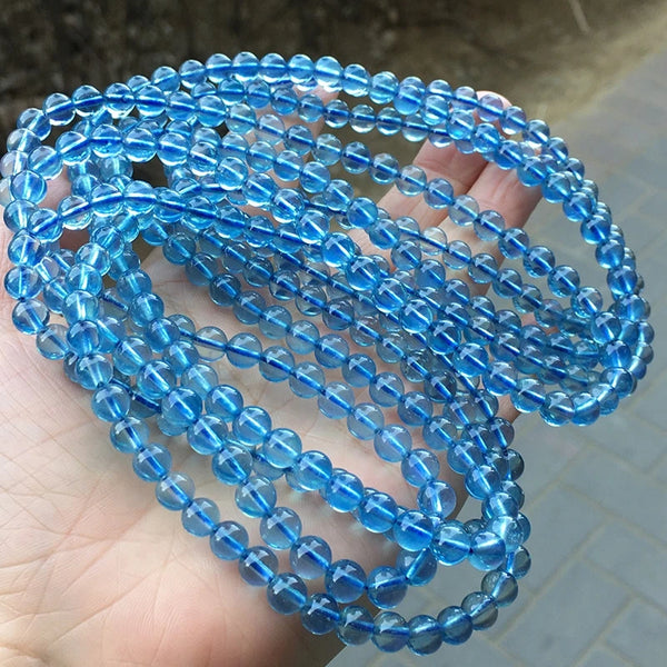 Blue Aquamarine Wrap Bracelet-ToShay.org