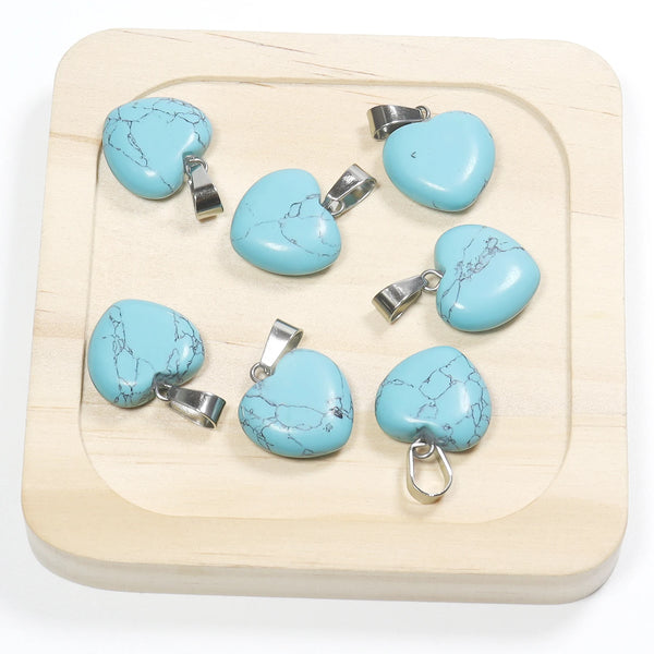 Mixed Crystal Heart Pendants-ToShay.org