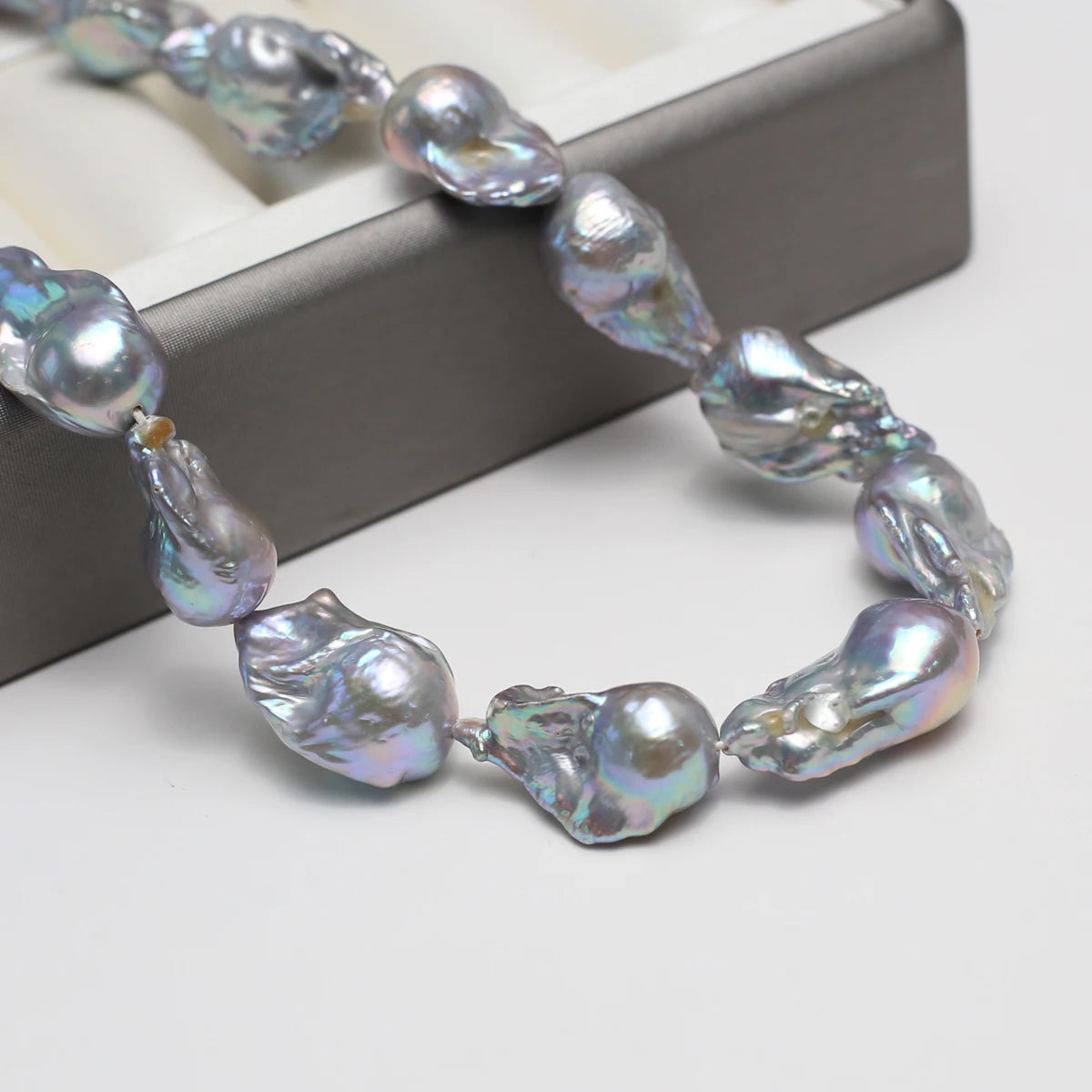 Grey Pearl Fish Tail Beads-ToShay.org